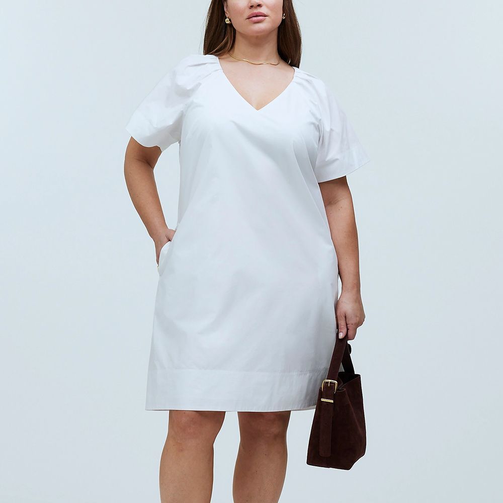 V-Neck Mini Shirtdress