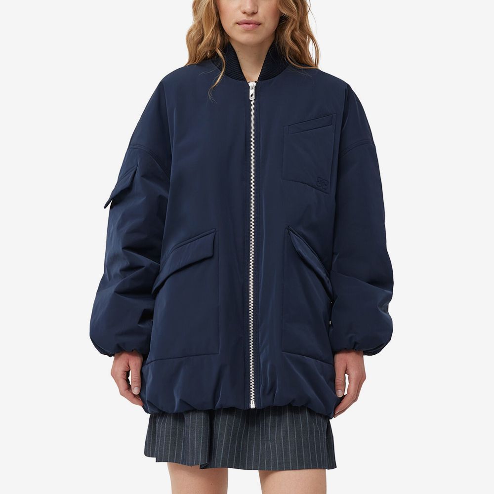 Twill Oversized Bomber Jacket