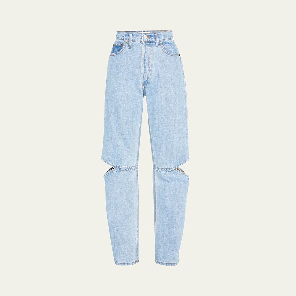 Cowgirl Straight Cut-Out Knee Jeans