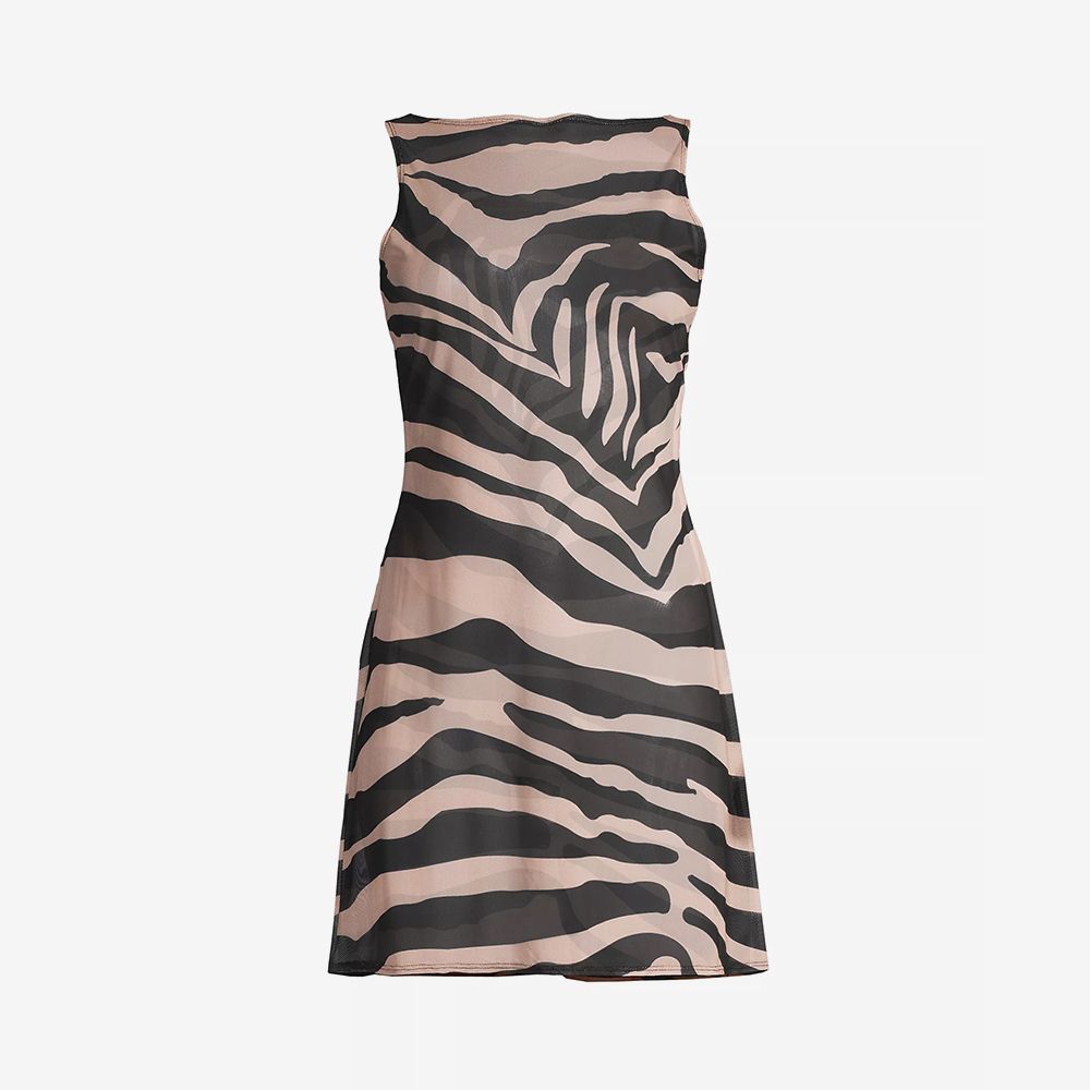 Zebra Mesh Minidress