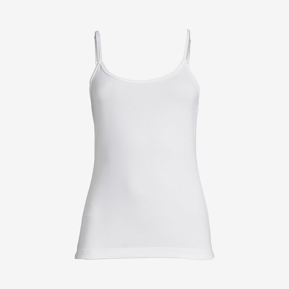 Lands' End Womens Supima Cotton Camisole White Plus 2X