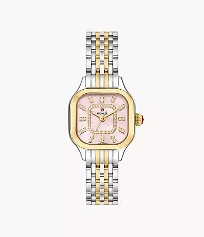 Meggie Two-Tone 18K Gold-Plated Diamond Dial Watch