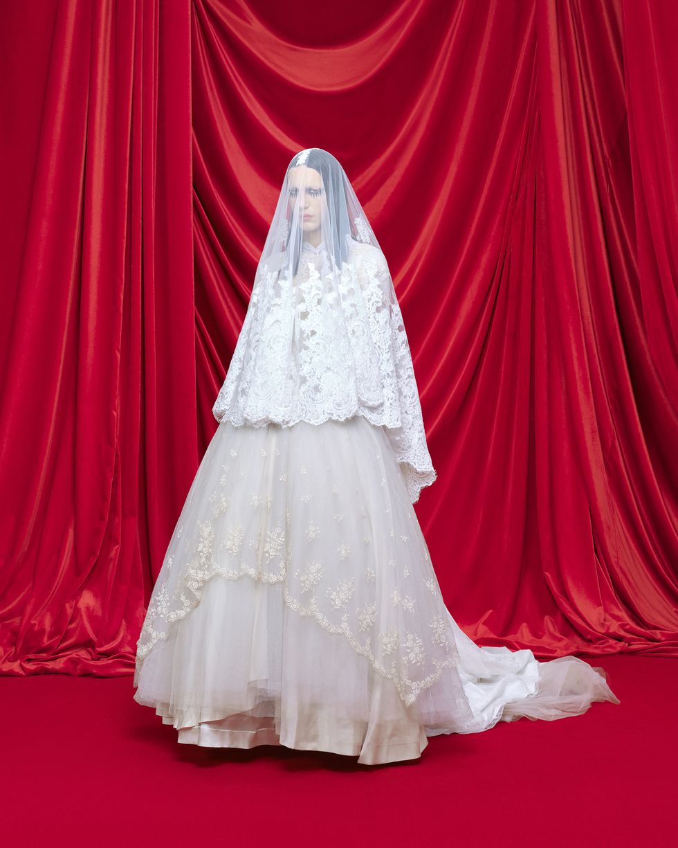 balenciaga summer 2024 bridal look