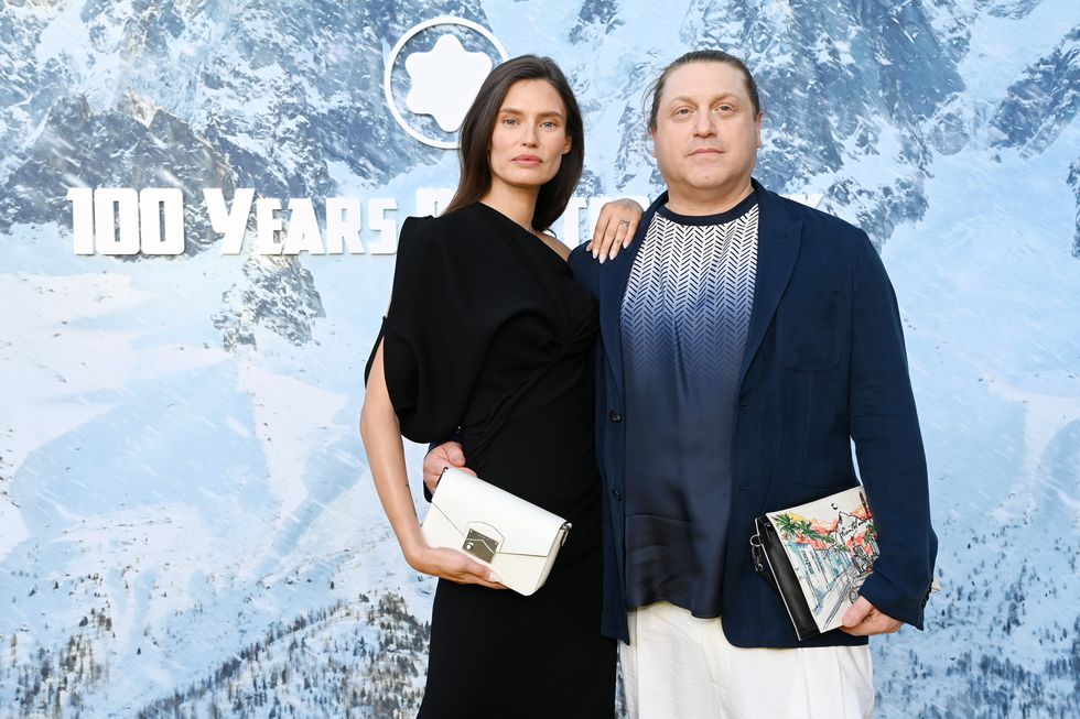 los angeles, california may 01 r bianca balti and marco tomasetta, artistic director, montblanc attend as montblanc celebrates 100 years of meisterstuumlck, written and directed by wes anderson at the paramour estate on may 01 2024 in los angeles, california photo by jon kopaloffgetty images for montblanc