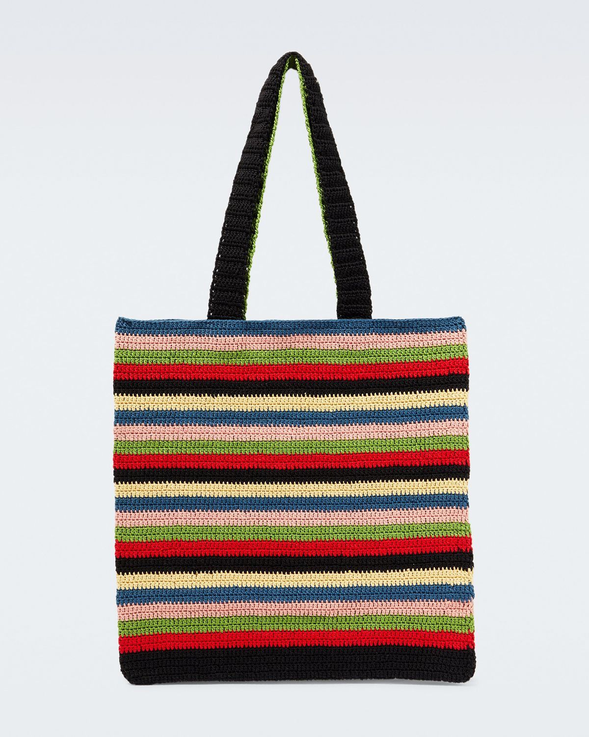 Village Stripe Crochet Tote Bag