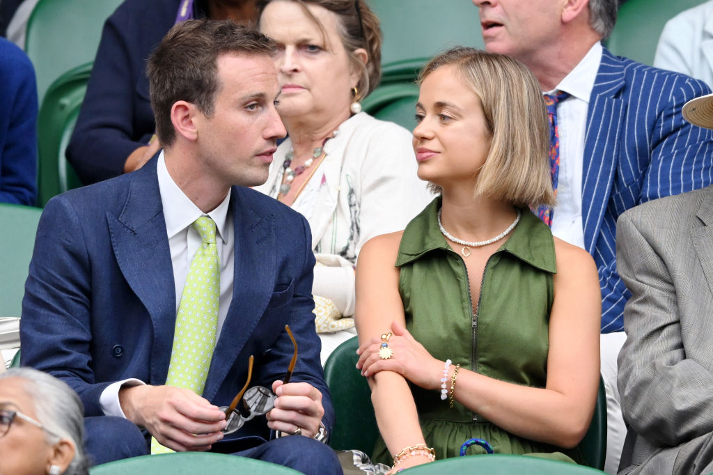 LONDON, ENGLAND - JULY 05: Lady Amelia Windsor attends day five of the Wimbledon Tennis Championships at the All England Lawn Tennis and Croquet Club on July 05, 2024 in London, England. (Photo by Karwai Tang/WireImage)