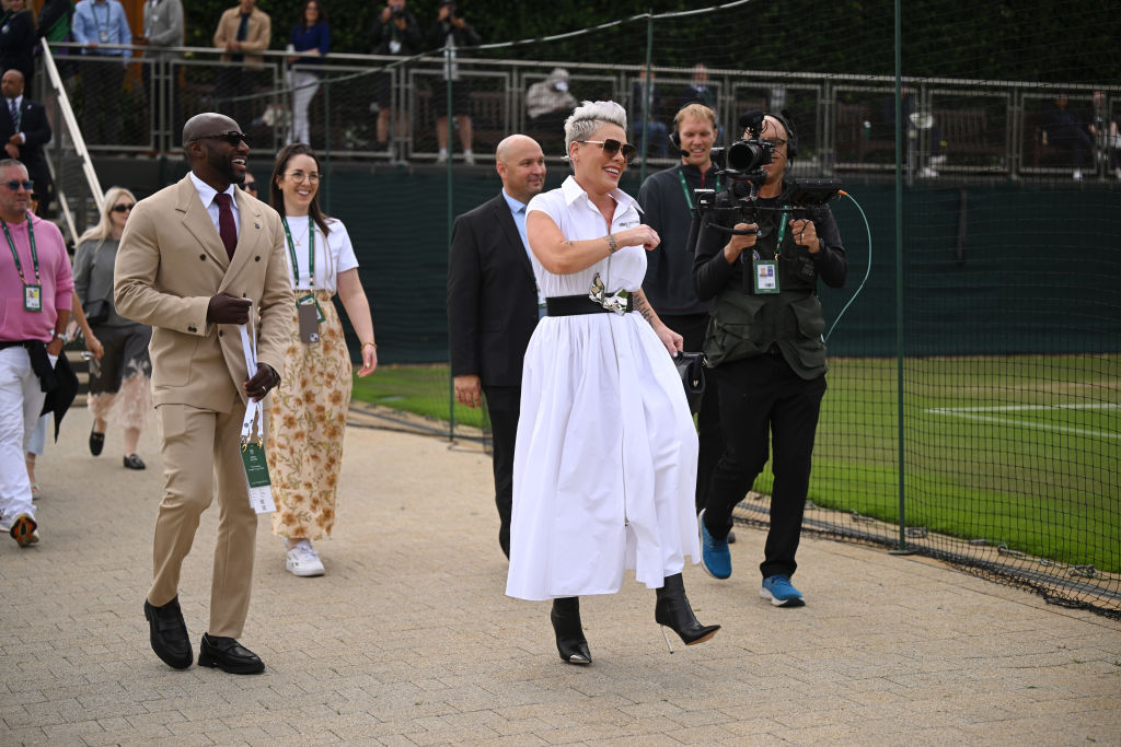 P!nk, pink, off-white, pointed-toe boots, ankle boots, Wimbledon, 