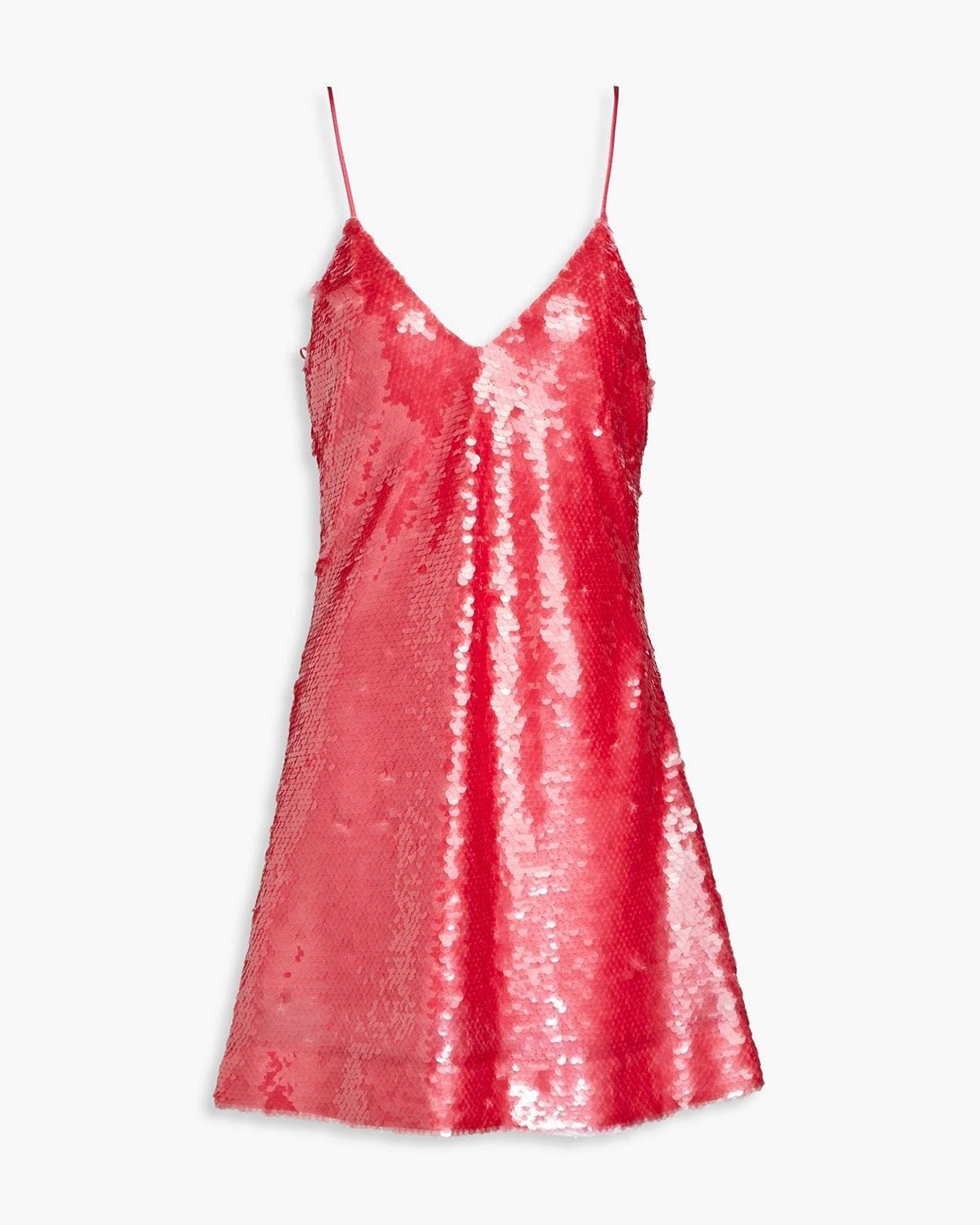 Sequined Tulle Mini Dress 