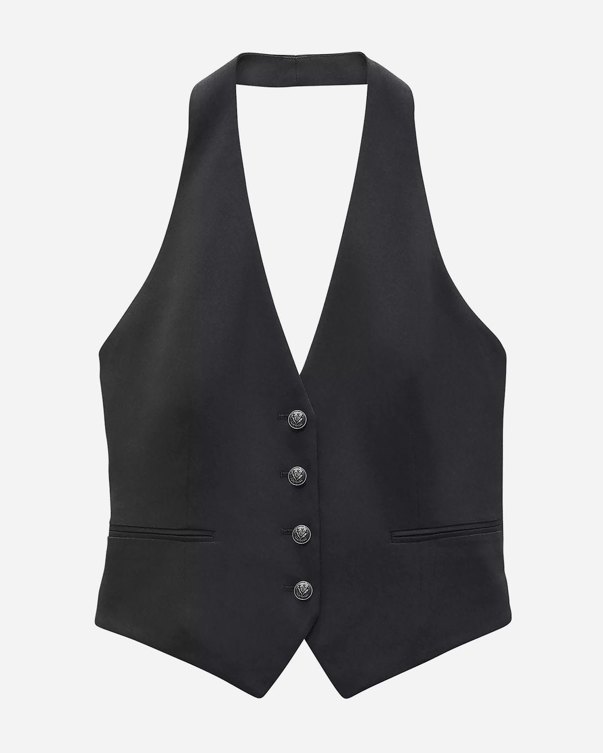 Ethel Crepe Halter Vest 