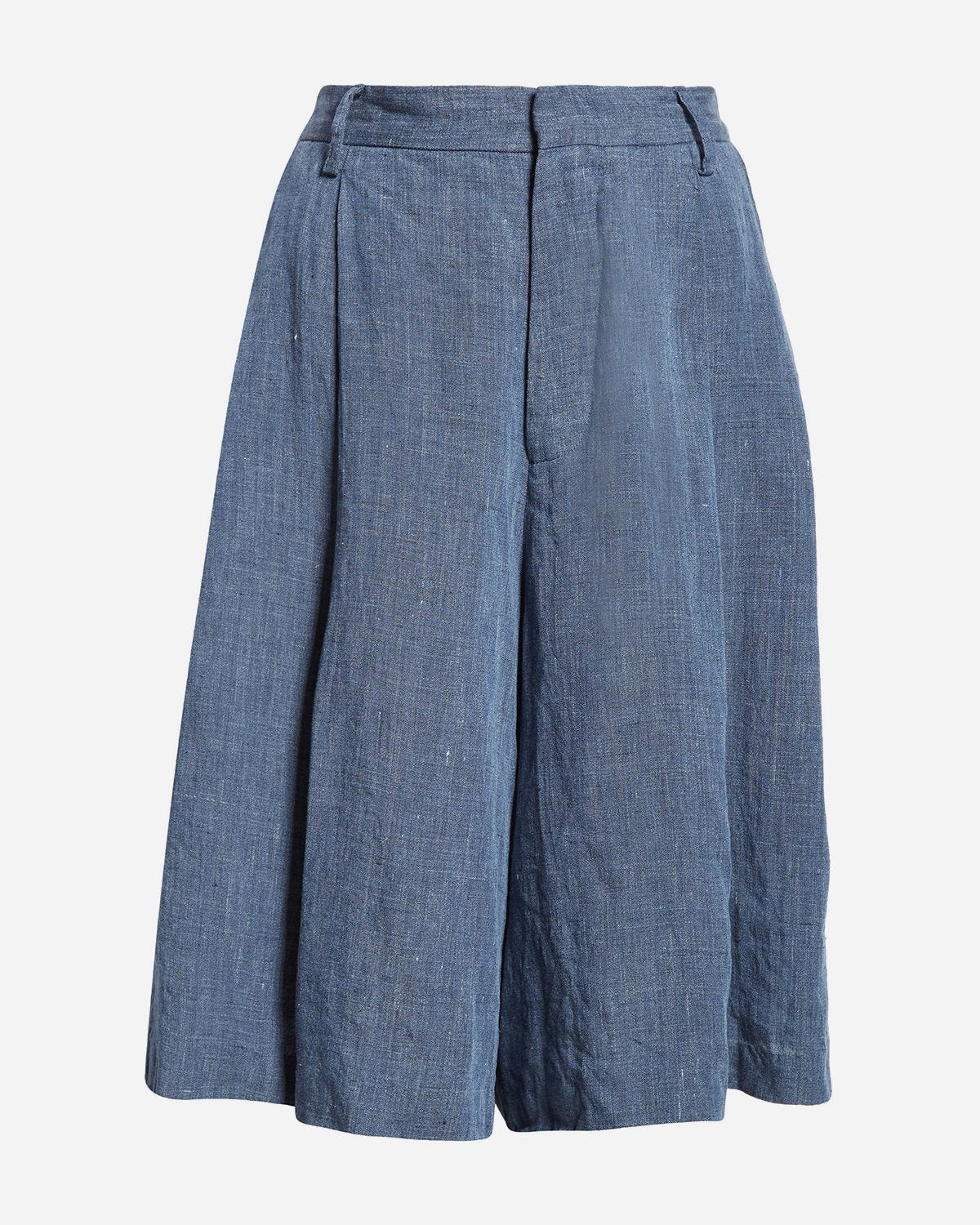 Pleated Linen Culottes 