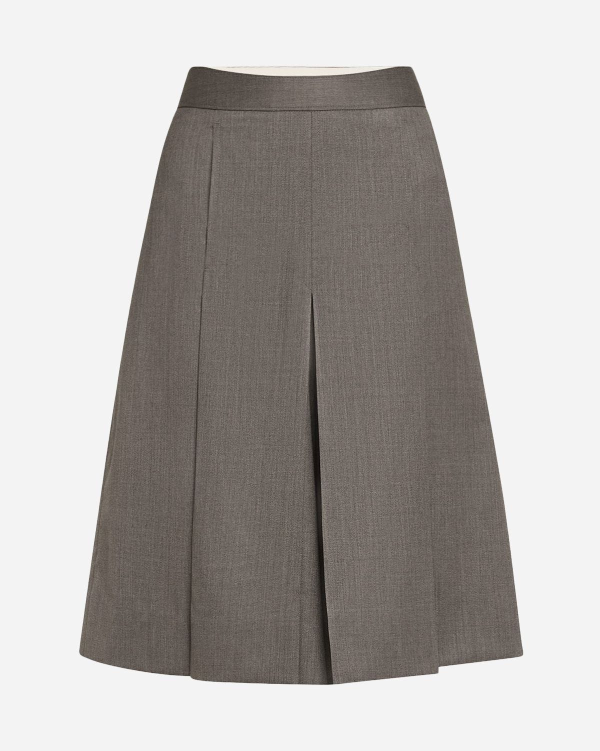 Pleated Stretch Wool Culottes