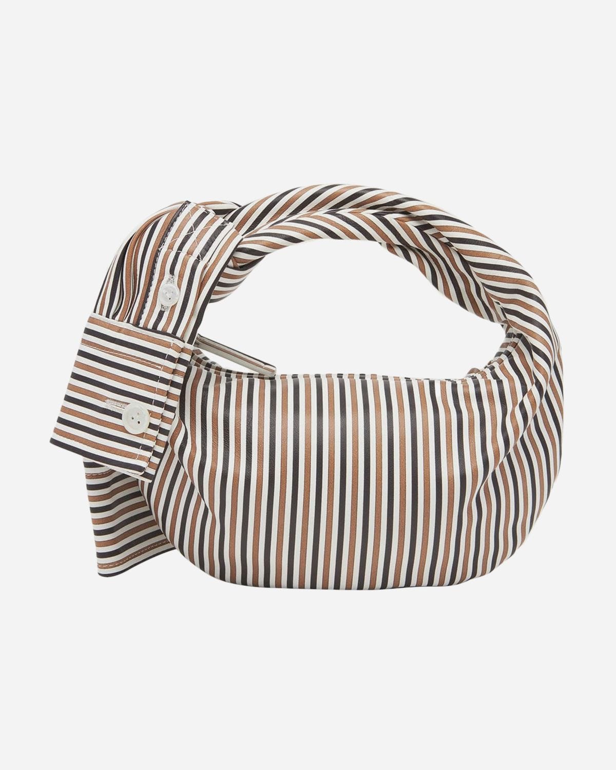 Jodie Mini Shirt Stripe-Print Top-Handle Bag