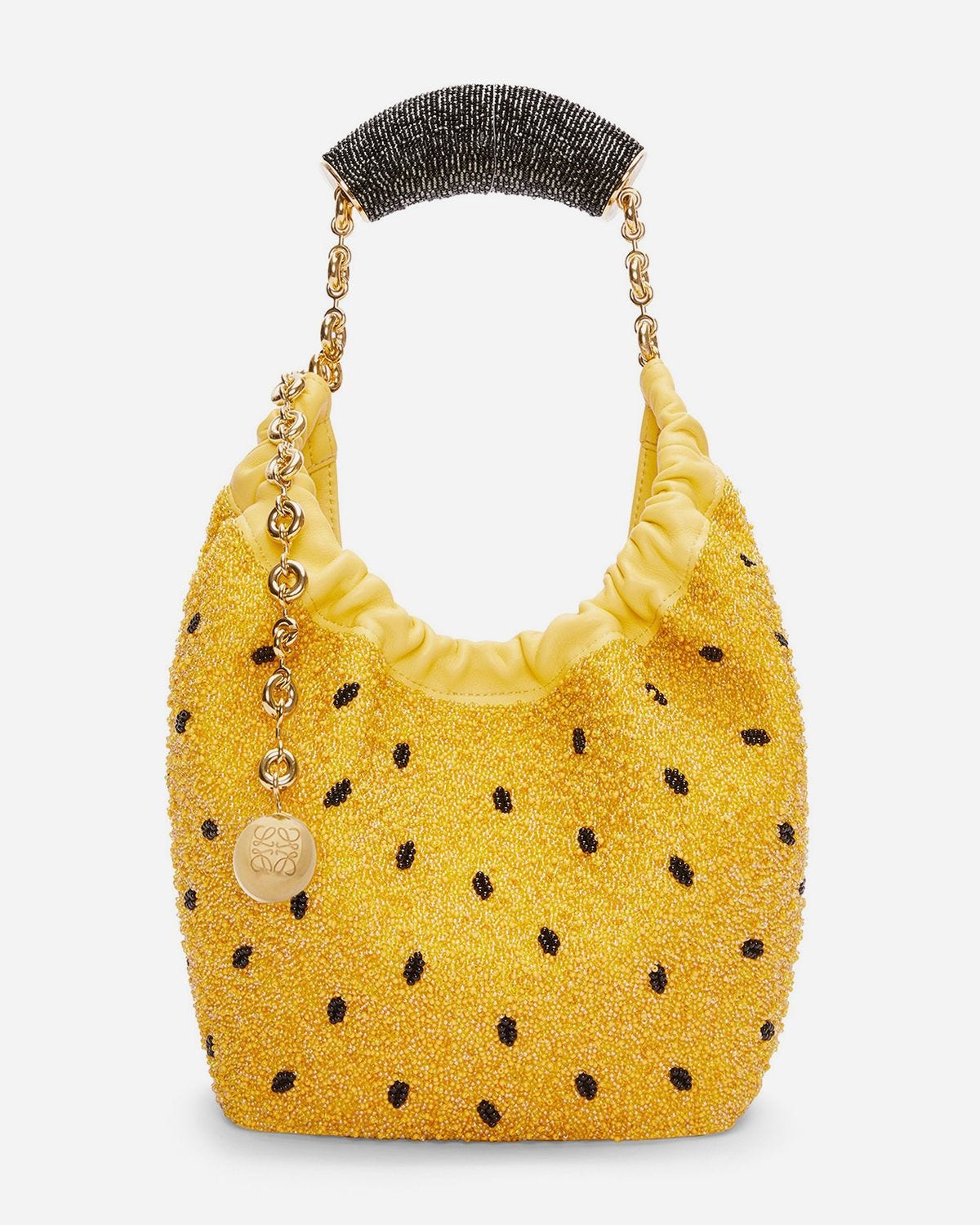 Mini Squeeze Bag in Beaded Leather