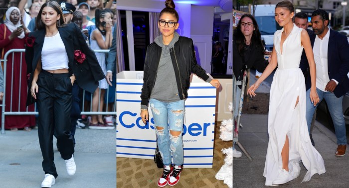 Zendaya wearing sneakers