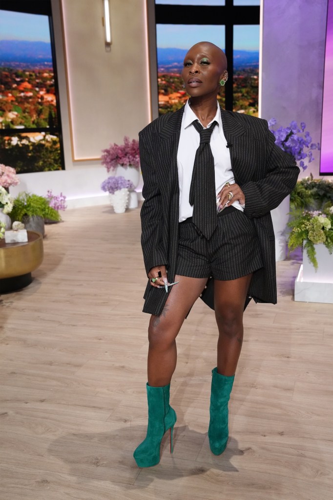 Cynthia Erivo Talks Love Affair With ‘Stripper Heels,’ Flaunts ‘Wicked’-Green Christian Louboutin Boots on ‘Jennifer Hudson Show’