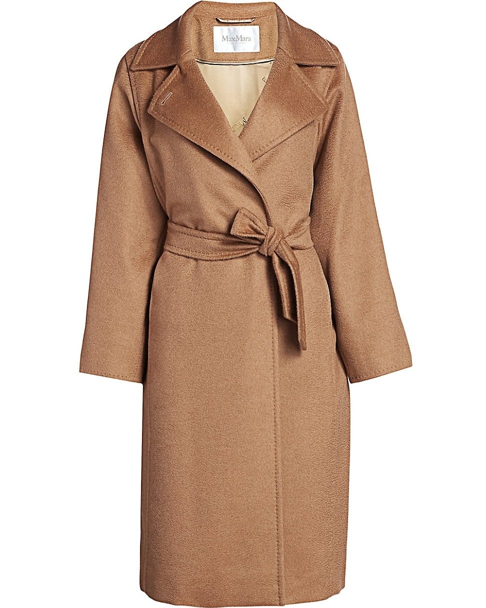 Manuela Camel Hair Wrap Coat