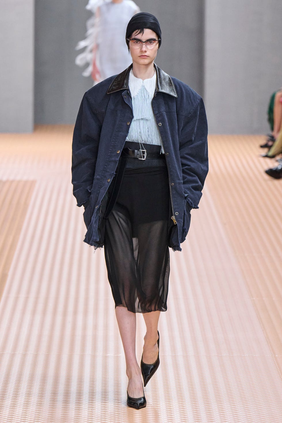 a look from prada spring 2024 runway show