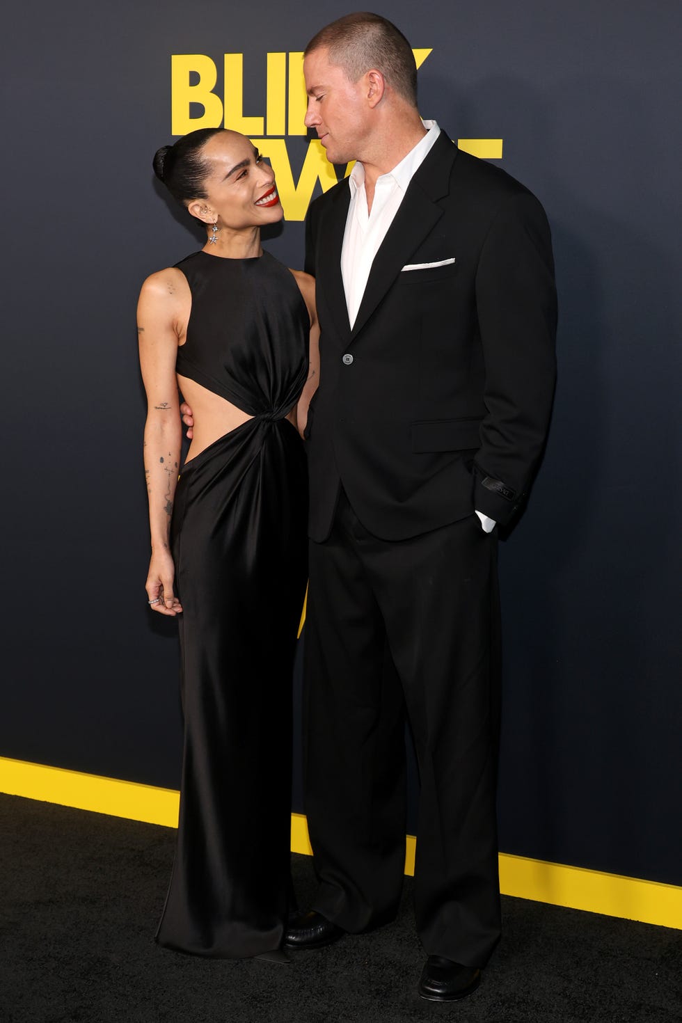 channing tatum and zoe kravitz at the blink twice premiere