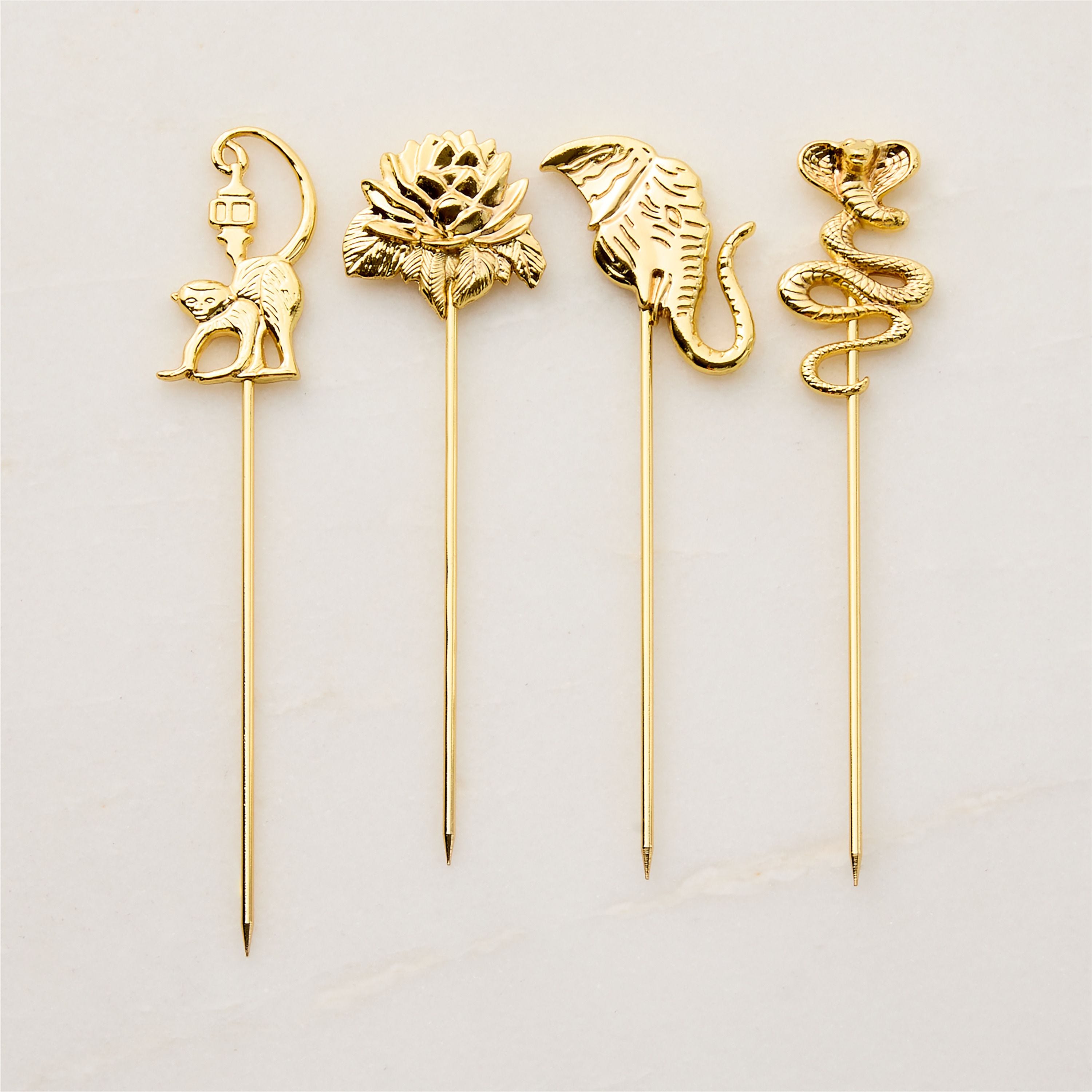 Brass Cocktail Picks 