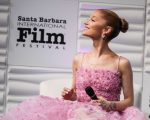 Ariana Grande Ushers in Spring in a Flower-Adorned Pink Ball Gown at the Santa Barbara Film Festival