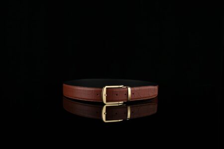 Premium leather belt and accessories showing luxury craftsmanship and modular design elements