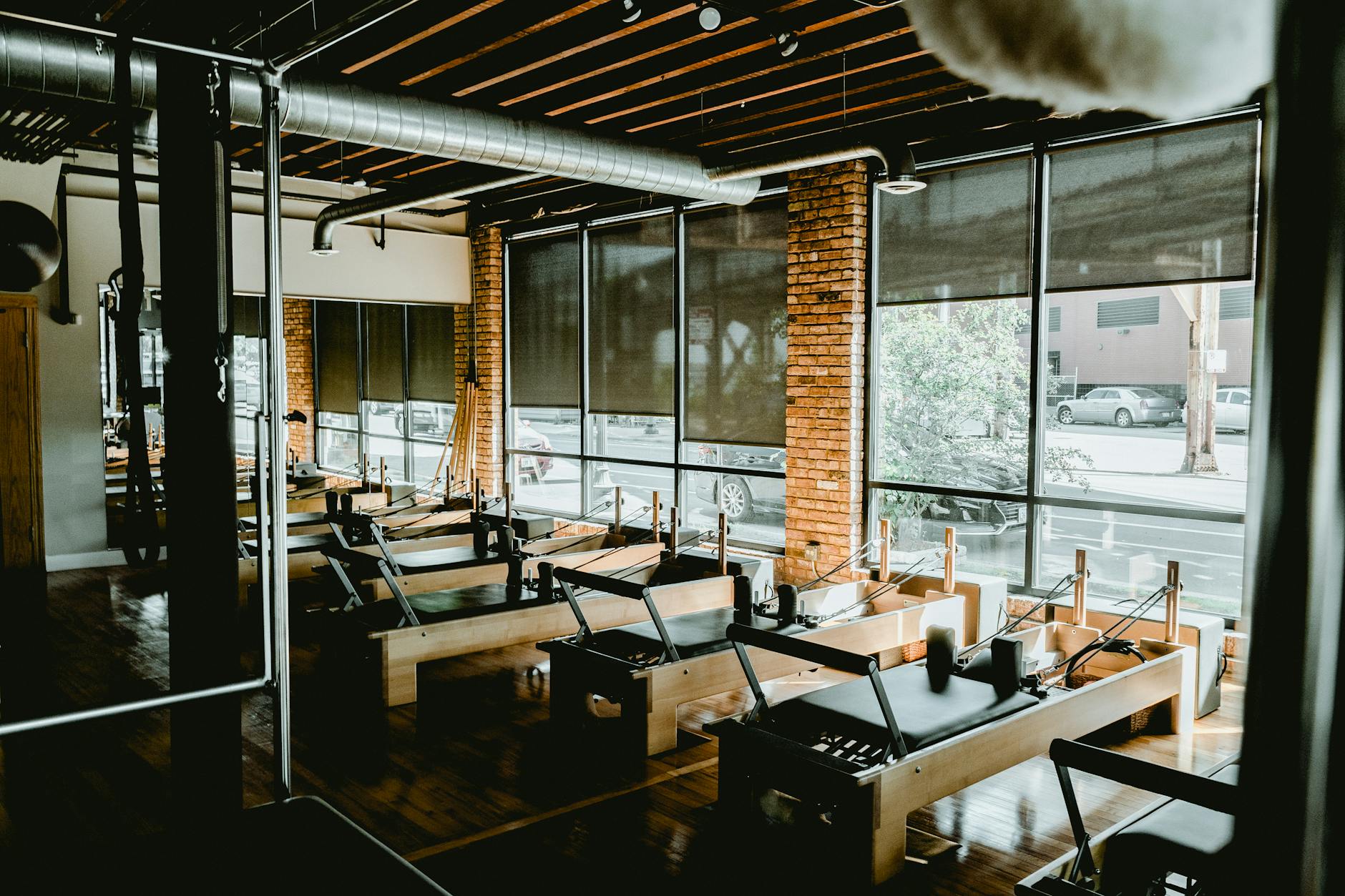 Modern wellness studio interior with treatment chairs and equipment