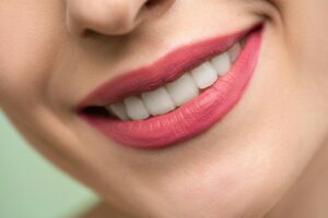 Close-up of a natural, healthy smile showing well-maintained teeth