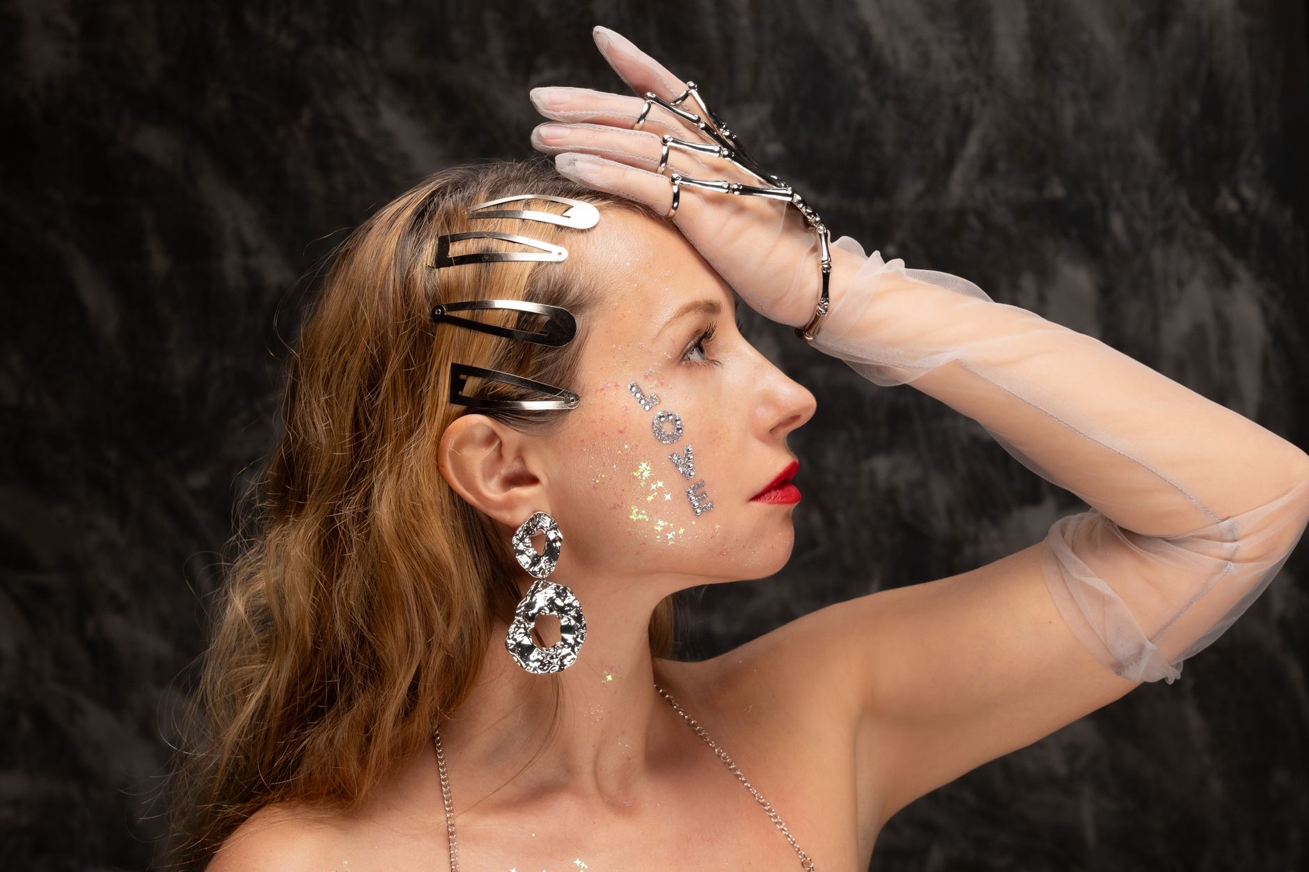 Sculptural avant-garde fashion accessories with structured geometric forms