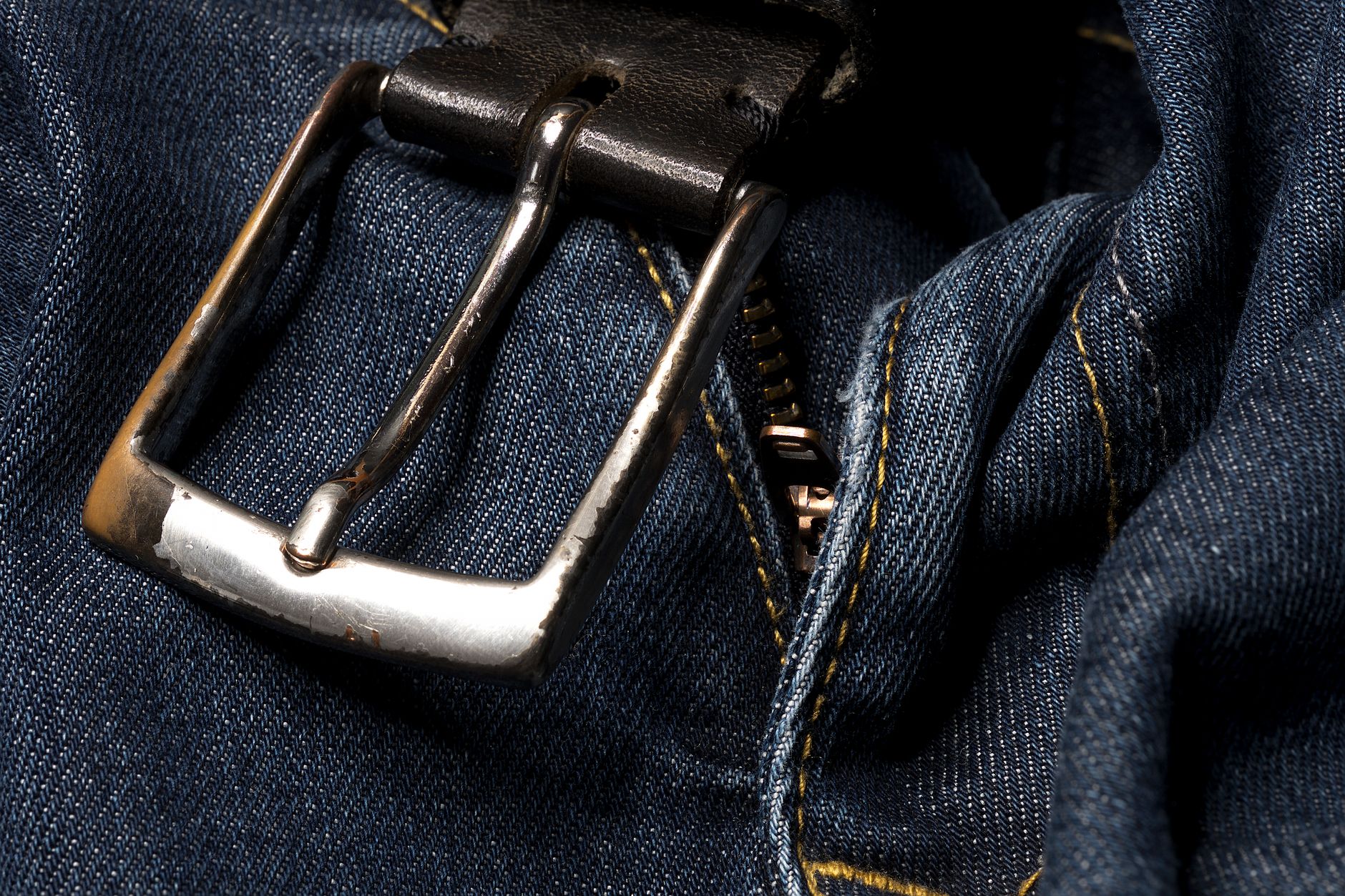 Wide-leg trousers with visible seaming and panel construction at the knee