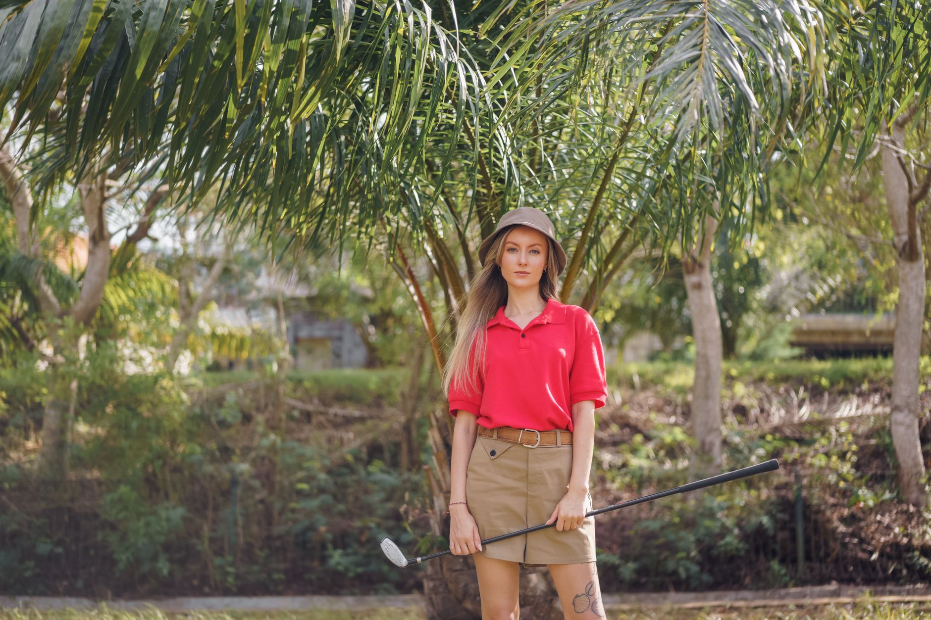 Rider in tailored equestrian-inspired clothing at a polo event