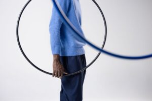 Steel croquet hoops set into a green lawn showing thick wire construction and circular profiles