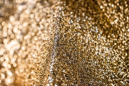 Close-up of dense metallic woven fabric with low sheen surface